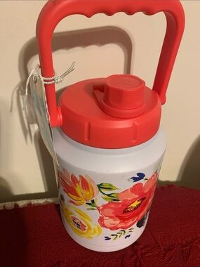 The Pioneer Woman Coral-Handled Floral Insulated Water Jug